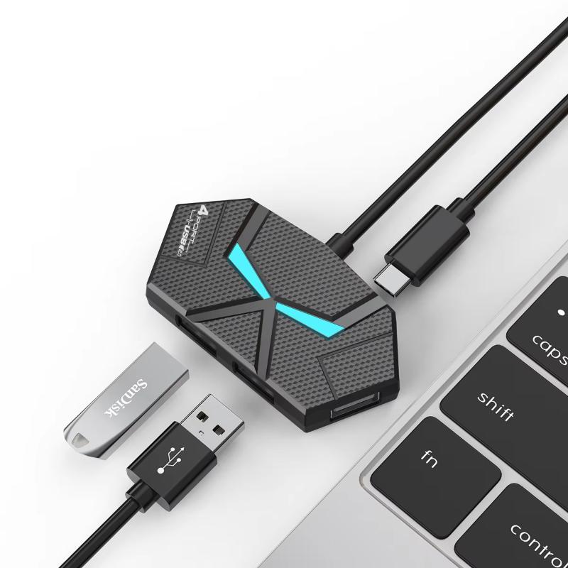4/7 Ports Usb 3.0 Hub 5Gbps Usb Docking Station Usb Hub Usb Splitter Otg Adapter With Type C Power Port For Pc Laptop