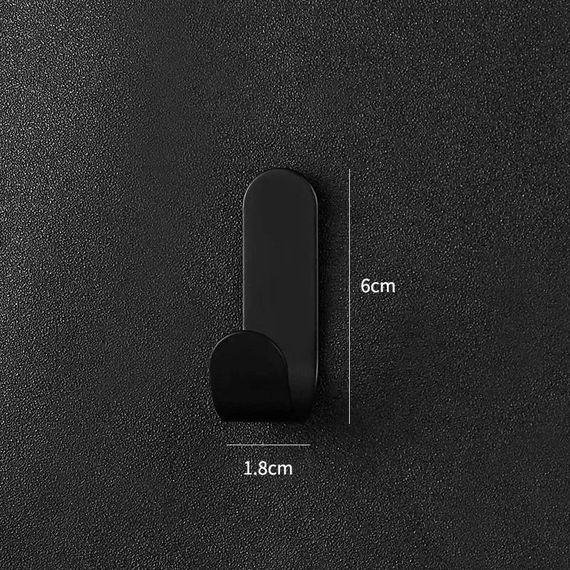 6Pcs Strong Self-Adhesive J-hook Waterproof Adhesive Hanging,Bathroom Towel Key Kitchen