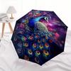 1pc A Colorful Peacock Automatic Open/CloseUmbrella,Compact Umbrella for Men & Women Day Gift.A001