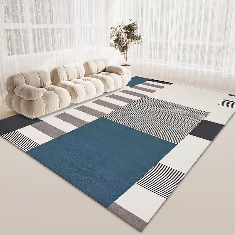 Modern Geometric Art Living Room Carpet Distinctive Abstract Pattern Indoor Rug Fashionable Floor Mat for Living Room Home Decor