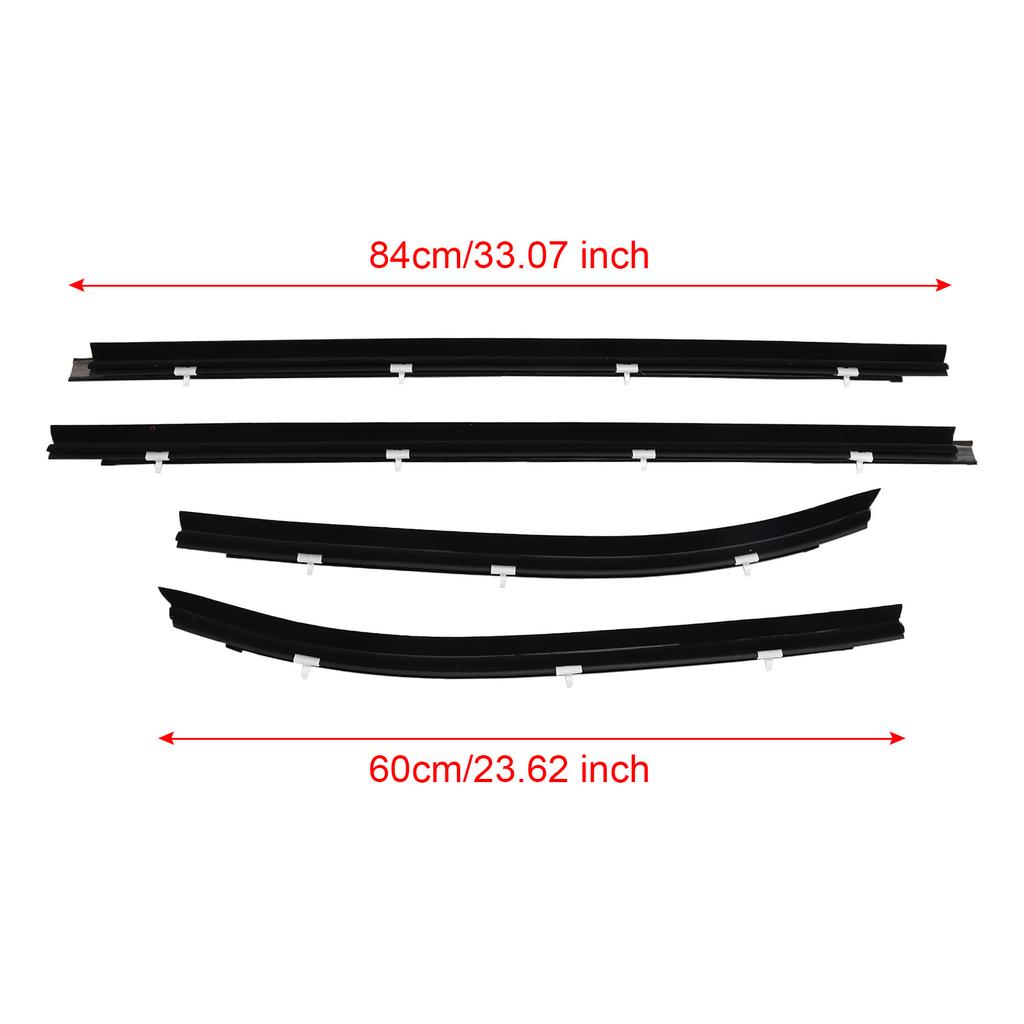 4pcs Front Door Window Belt Weatherstrip For Toyota Tacoma 2000-2004