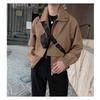 Spring Jacket Men's Trendy and Handsome Lapel Loose High Street Long-sleeved Versatile Jacket