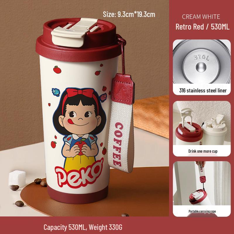 

Fujiya Kids Cartoon Stainless Steel Straw Cup - 316 Insulated, Portable, High-Value Gift 530ml