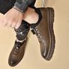 Fashion Outdoor Antiskid Casual Male Leather Shoes Comfortable Sneakers High-quality Oxford Shoes Breathable Walking Shoes Walk Trainers