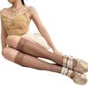 Womens Lace Knee Highs Socks Girls Ruffle Knee Highs Sheer Trouser Socks Mesh Fishnet Stockings Over the Calf Socks