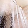 Waterproof Bathroom Shower Curtain Transparent Bathroom Curtain with Hooks Thickened Bathing Sheer Wide Bath Curtain