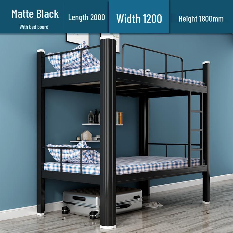 Double-Decker Iron Bunk Bed for Student or Employee Dormitories