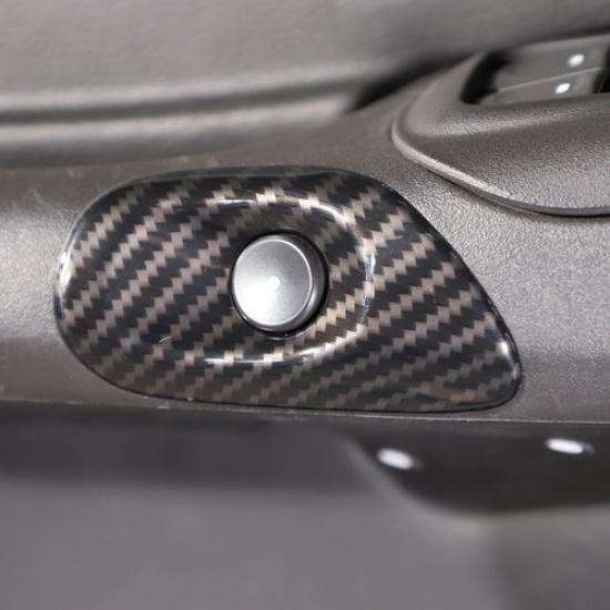 Carbon Fiber ABS Interior Door Switch Button Trim Cover For Corvette C6 2005-13