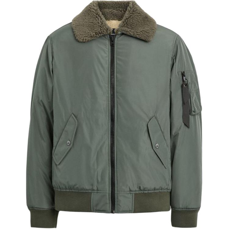 

Coach Цветной блок, молния, длинный рукав, хлопковая куртка, мужские куртки, винтажно-зеленый, CW687-XG2 L