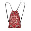 Rainbow Cool Great White Shark Knapsacks Multi-function Drawstring Bundle Pocket Sports Tote Book Bags for Trip Students