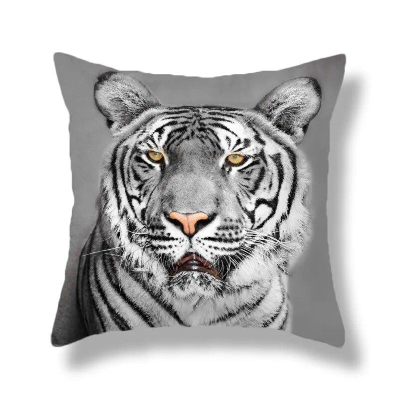 Heimdekoration Tierwelt Tiger Kissenbezug Bett Wohnzimmer Sofa Bürositz Auto Lendenkissen Bezug