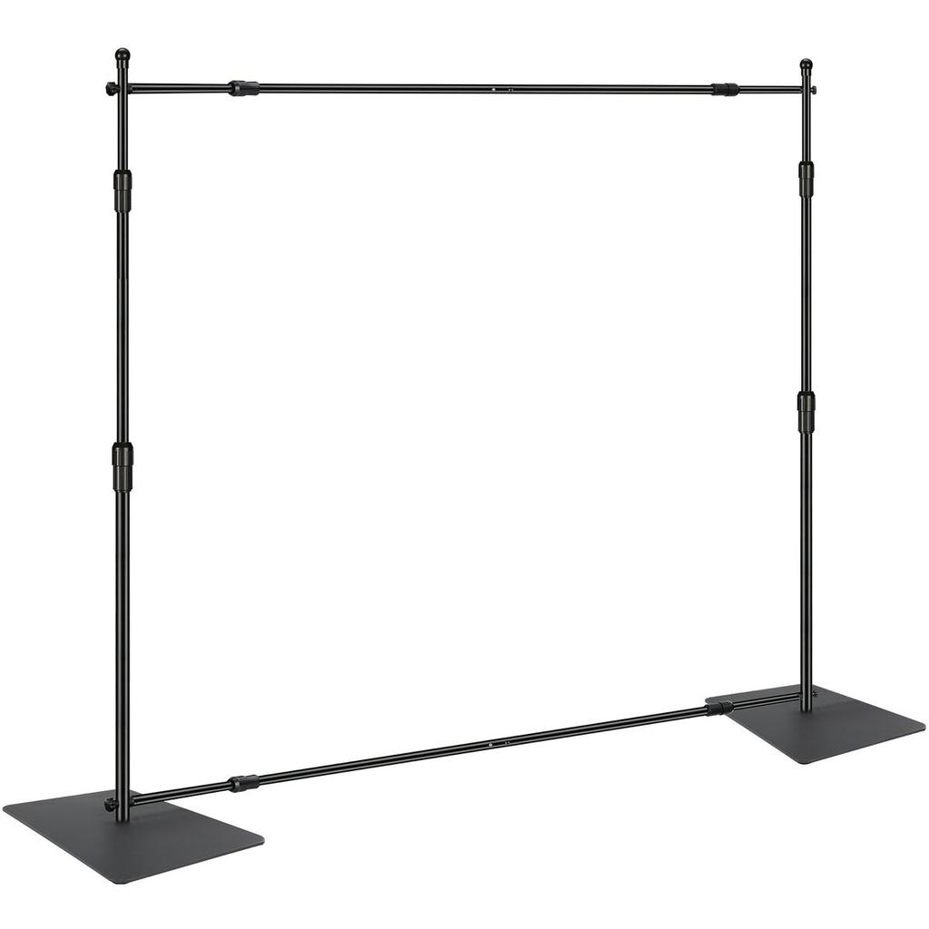 10ft X 10ft Pipe and Drape Kit, Heavy Duty Backdrop Stand with Carbon Steel Base, Adjustable Backdrop Support with 6 Clamps and A Carry Bag for