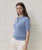 THEKNITCOMPANY Reese'S Silk Polo Shirt - Celestial Blue