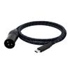 TypeC To XL Cable Nylon Braided Cord Reliable Connection Cord Exceptional Sound Suitable for Smartphones & Tablets