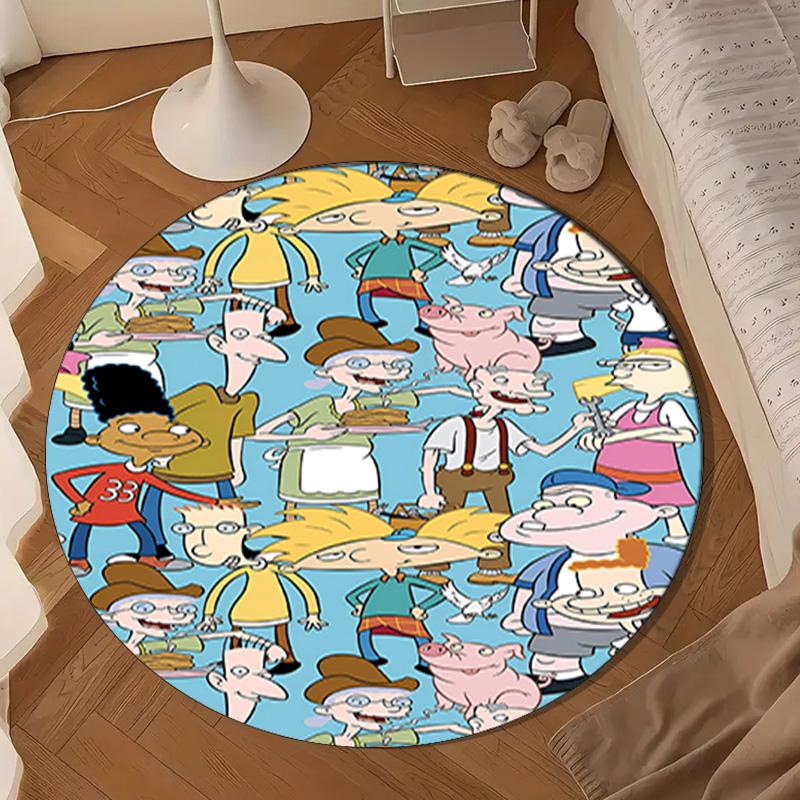 Friendship Laughter Arnold Round mat, Anti-slip Circle Carpet Chair rug For livingroom,Bedroom, doormat home decor Gift Christmas Gifts