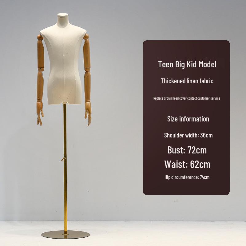 Big Kids' Clothing Store Teen Half-Body Mannequin - Male/Female Display Stand
