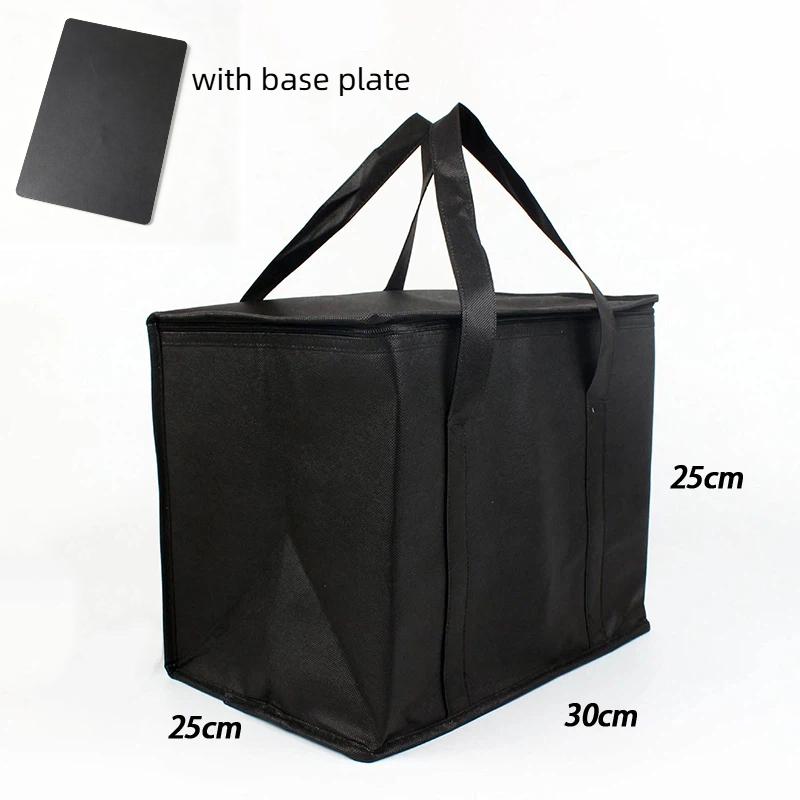 Thermal Insulated Food Delivery Bag Tear Resistant Aluminum Foil Lining Reusable Zipper for Commercial Food Delivery Service