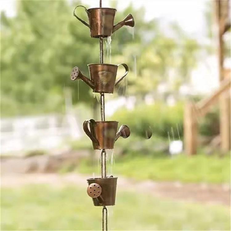 Catena decorativa in metallo per la raccolta dell'acqua piovana, per grondaie, uso esterno, decorazioni da giardino.