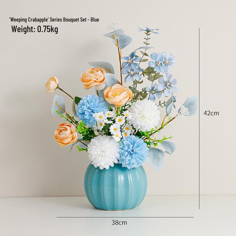 Nordic Artificial Flower Decor: Realistic Floral Arrangements for Living Room & Dining Table.