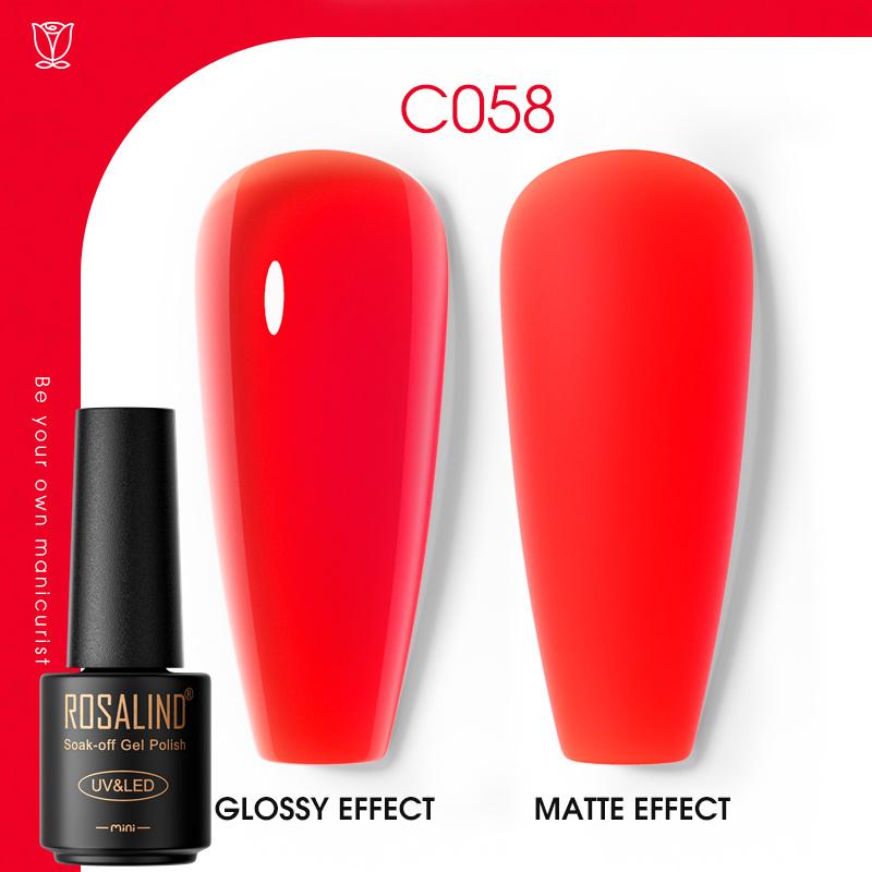 ROSALIND Laser Top Coat Gel Nail Polish Bright Semi Permanent Soak Off UV Multicolor Nail Polish Gel Varnish Hybrid For Nail Art Design LED/UV Lamp