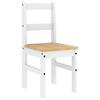 5 Piece Dining Set PANAMA White Solid Pine Wood