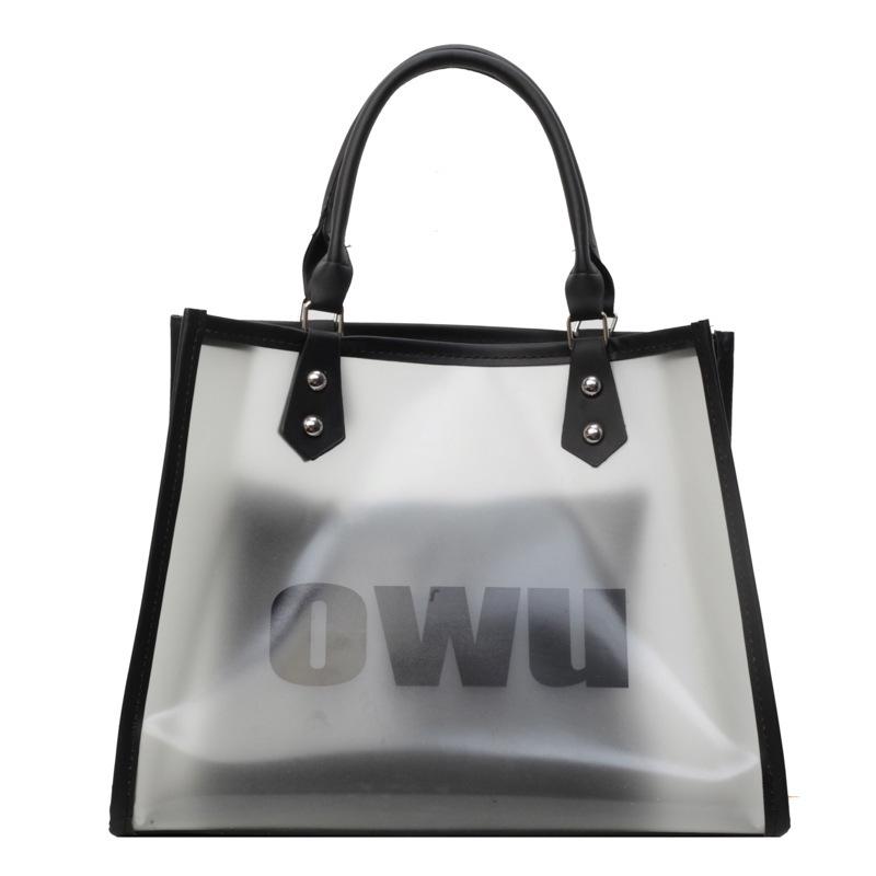Transparente Jelly-Tasche Damen große Kapazität 2025 neue Sommer personalisierte Umhängetasche Textur Kind und Mutter Pendler Tragetasche