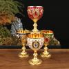 1pc Timeless Embossed Metal Chalice Goblet Vintage Wine Champagne Liqueur Cup Perfect For Bars Restaurants Home Decor