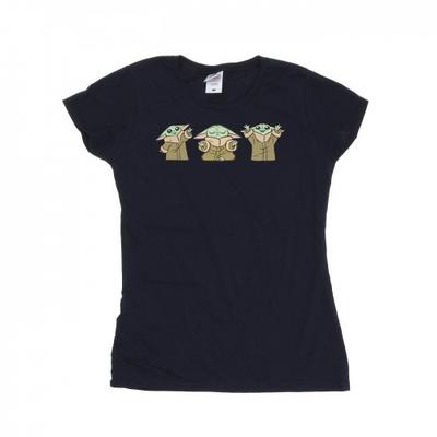 Womens/Ladies The Mandalorian Grogu Poses Cotton T-Shirt