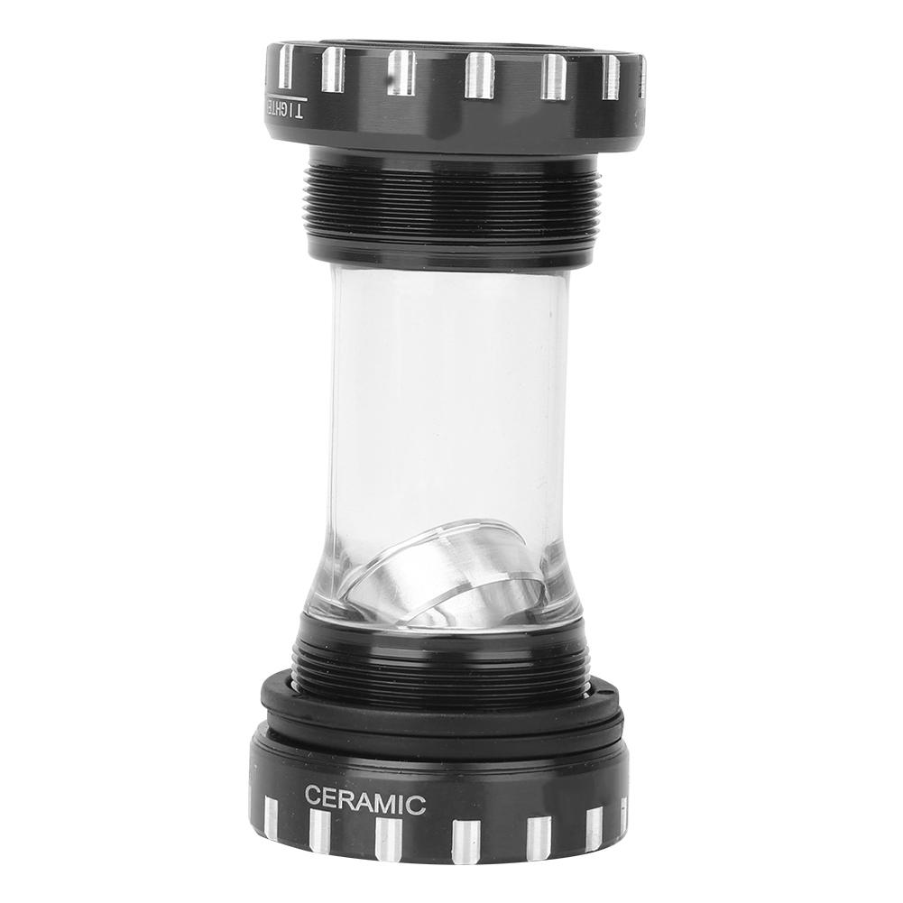Alloy Bike BB109 Ceramics Integrated Screw In Bearings Thread Bottom Bracket Accessory(Black )