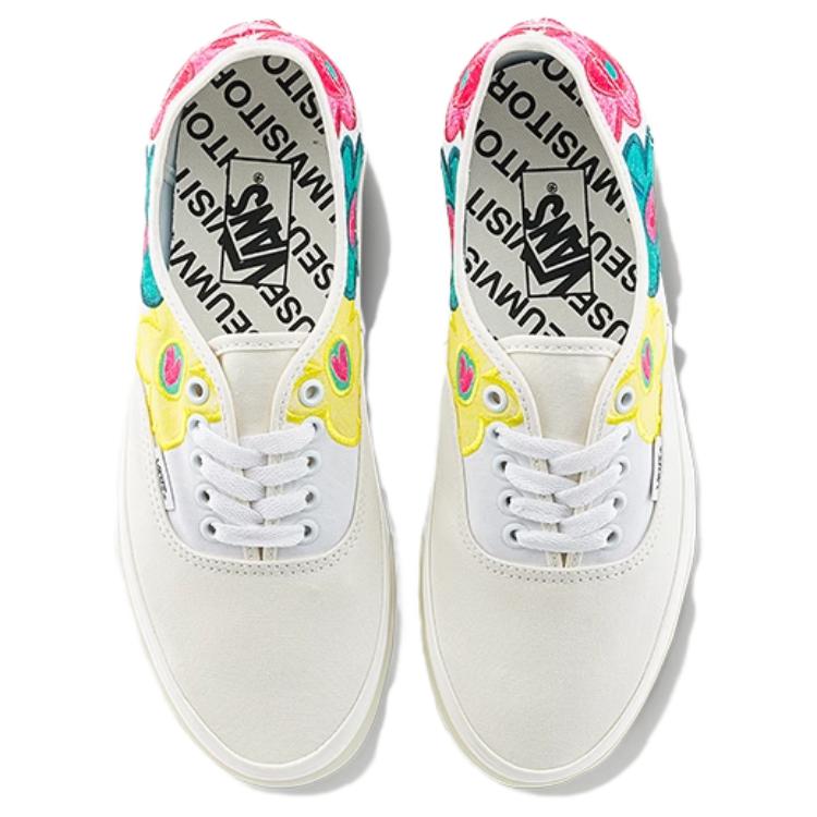 Vans Museum Visitor X Authentic Canvas Shoes Casual Comfortable Low Top Skate Shoes Unisex Sneaker Colorful VN000CRTBPH