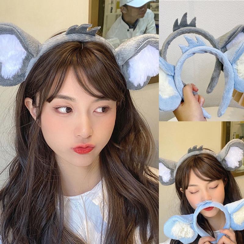 Plush Hair Hoop Fluffy Koala Ears Theme Party Performance Headdress Washing Face Headband Cosplay Hair Accessories