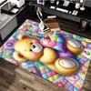 1pc Teddy Bear Heart Quilted Chair Mat - Anime Cartoon Design Office Rug for Home Decor, Seasonal Gift, Anti-Slip Carpet Suitable for Office, Living R
