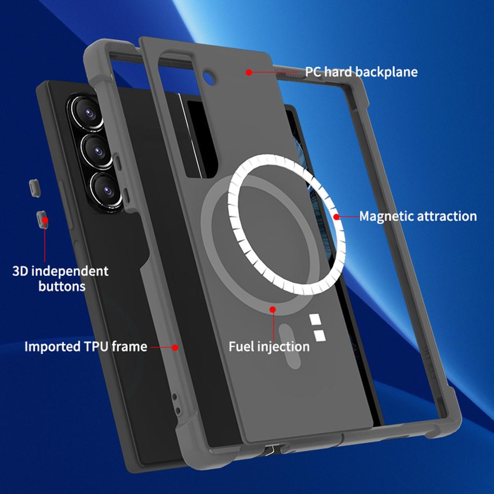 For Samsung Galaxy Z Fold5 5G Magnetic Case TPU+PC Matte Phone Cover