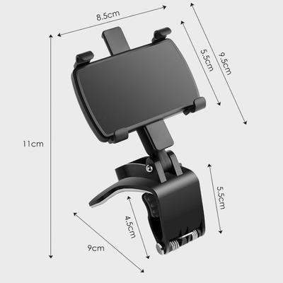 Multi-Functional Rotating Car Phone Holder for Dashboard & Rearview Mirror