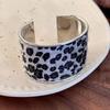 Metal Wide Bangle Leopard Print Bangles Alloy Jewelry Wide Cuff Bracelets  Hip Hop Style