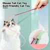 1 Set Kedi Çubuğu Etkileşimli Silikon Kedi Teaser Oyuncağı Değiştirilebilir Üst Simüle Fare Kuyruğu Kedi Alay Çubuğu Evcil Hayvan Malzemeleri