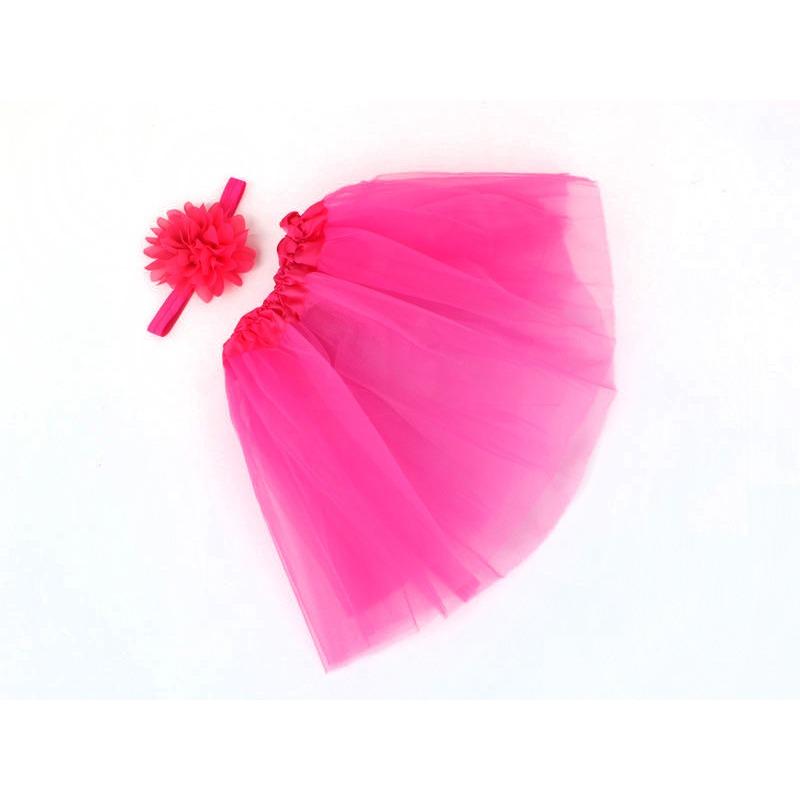 Children's Chiffon Flower Baby Set, Baby Photography Gauze Skirt Tutu Skirt Headband Set