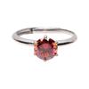 Bien Vetu Red Moissanite Ring 1 Carat Simple 178