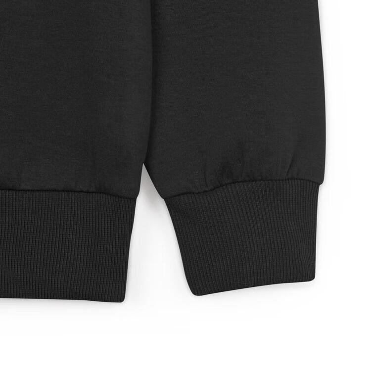 Skechers Sport Casual Round Neck Knitted Pullover Comfortable Sweatshirt Women sweatshirt Carbon-Black L324W019-0018