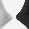 6Pairs White and Black Basketball Crew Sock Breathable Bottom of Towel Compression Sock Wear-resistant Non-slip Athletic Sock