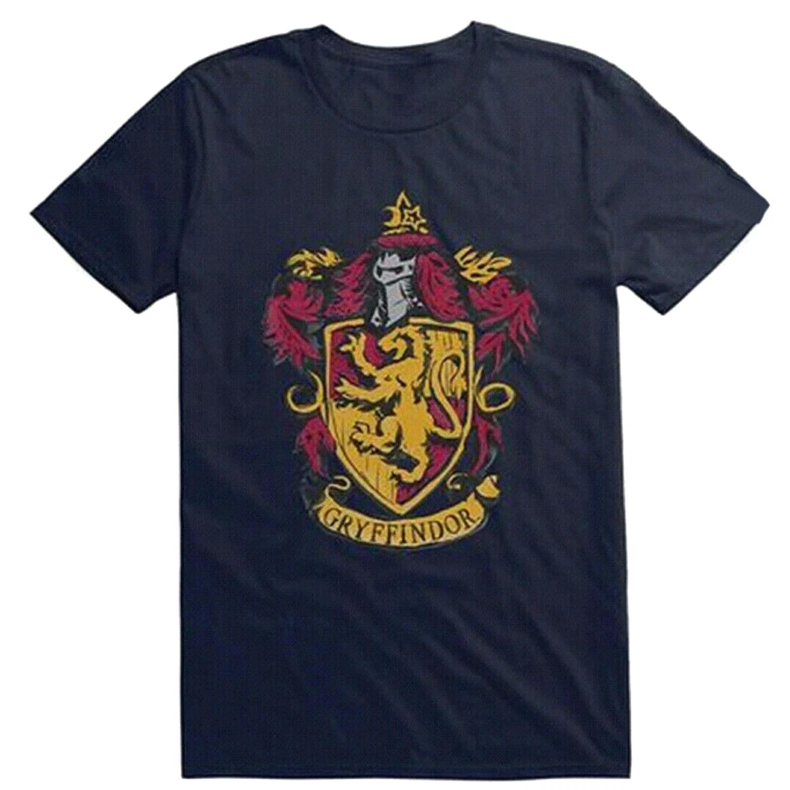 Harry Potter Gryffindor Lion Shield Big Boy s Navy Blue T-Shirt NWT 100