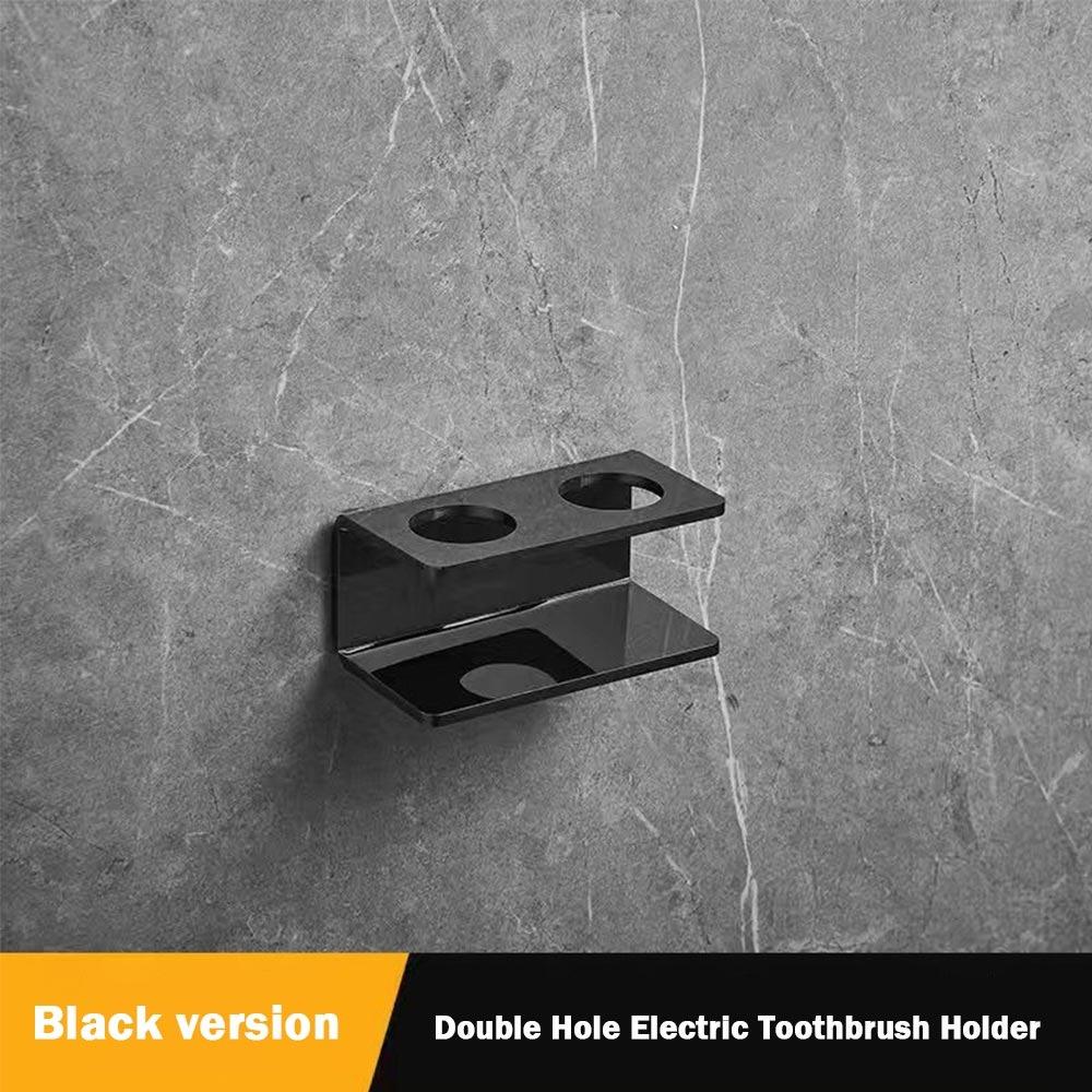 

Acrylic Electric Toothbrush Holder 2/3/4 Holes Toothbrush Stand Bathroom Accessories Black 2 Holes