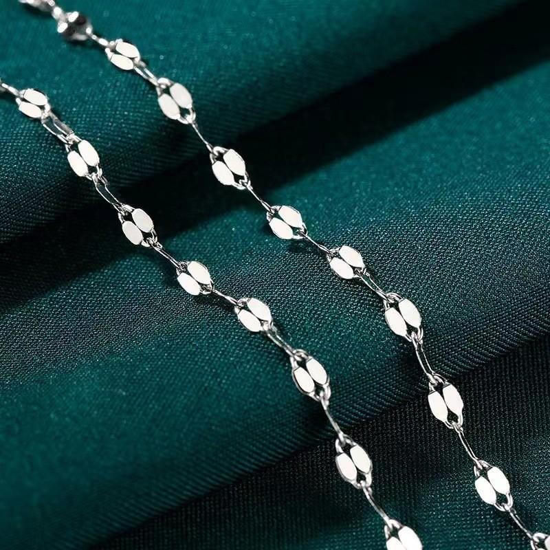 Necklace Women Men Minimalist Cross Chain No Pendant Neutral Style Vintage Collarbone