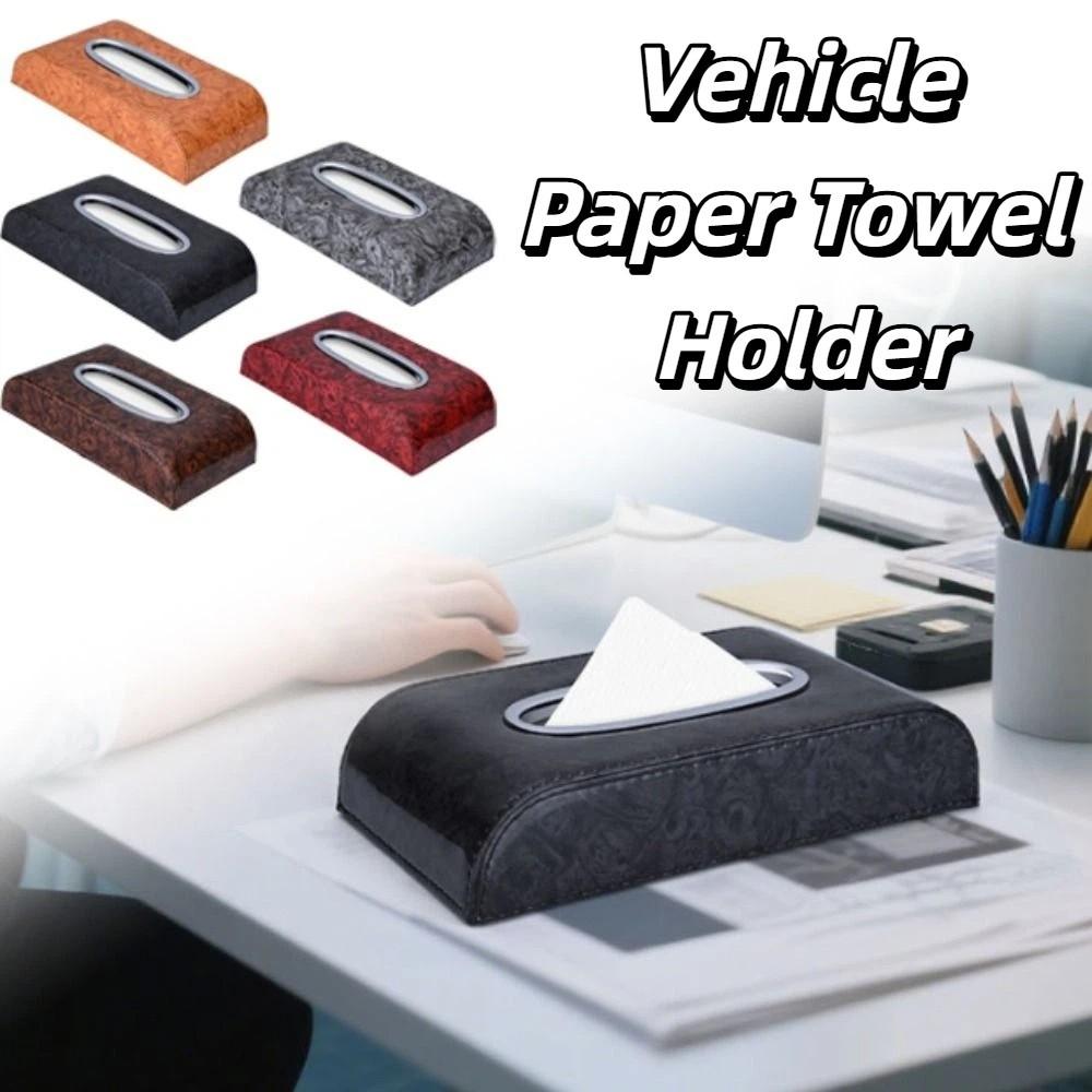 Curved Design Car Tissue Box High-end Style Car Console Tissue Box Car Interior