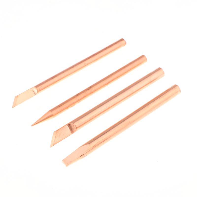 4Pcs External Heat Soldering Iron Tip B C D K Pure Copper Solder Head 30W 40W 60W Replacement Tip Welding Repair Tools