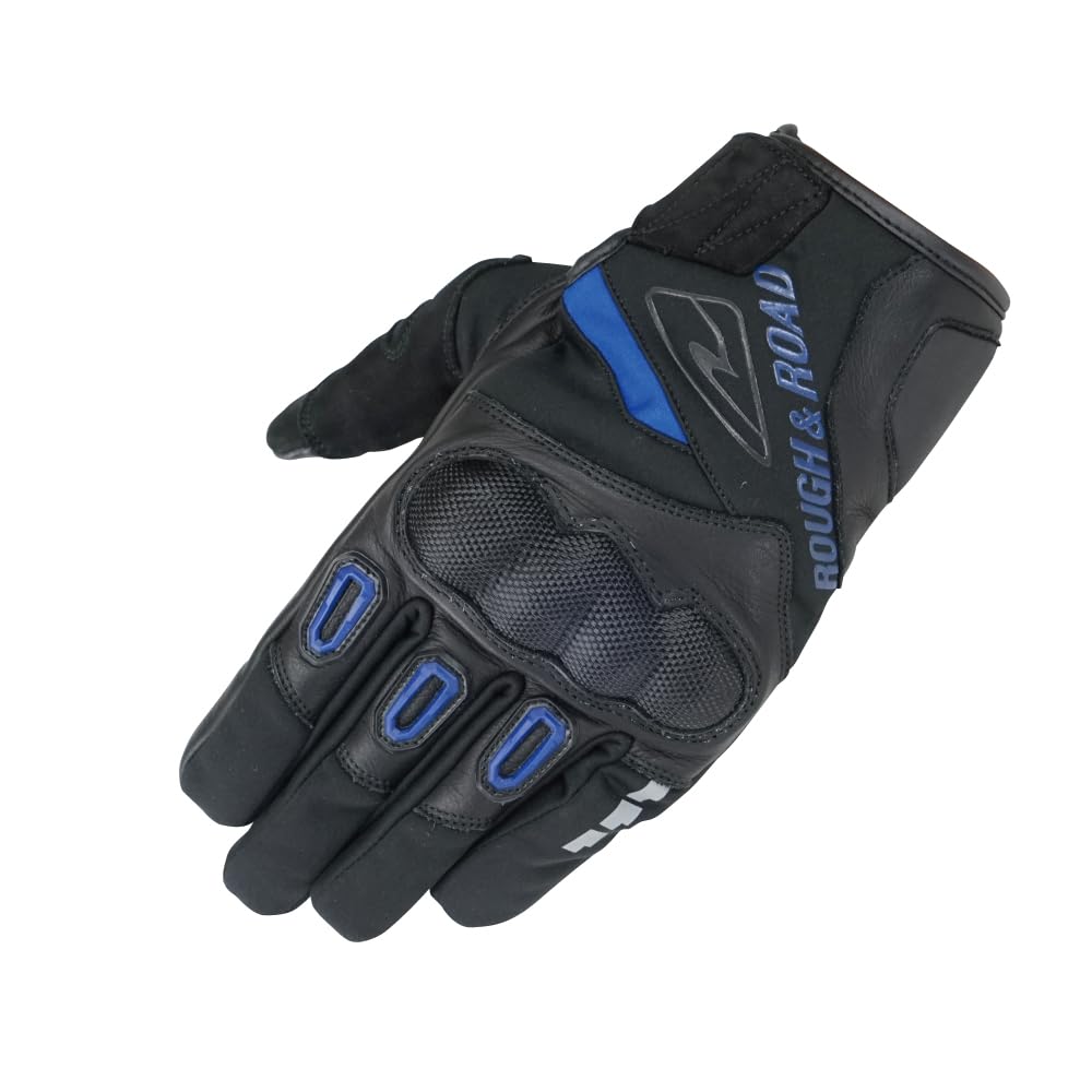 

Motorcycle Wind Guard Protection RR8659YB5 ROUGH&ROAD Gloves, Y.Blue, XL,