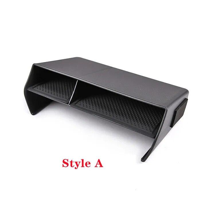 ABS Black Car Central Control Storage Box Trims Phone Card Holder Cover Fit For Honda Eleventh Generation Civic 2022 Accessories