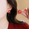 Happy New Year Gift Red Fireworks Stud Earrings Fireworks Drop Earrings  Chinese Wedding Party