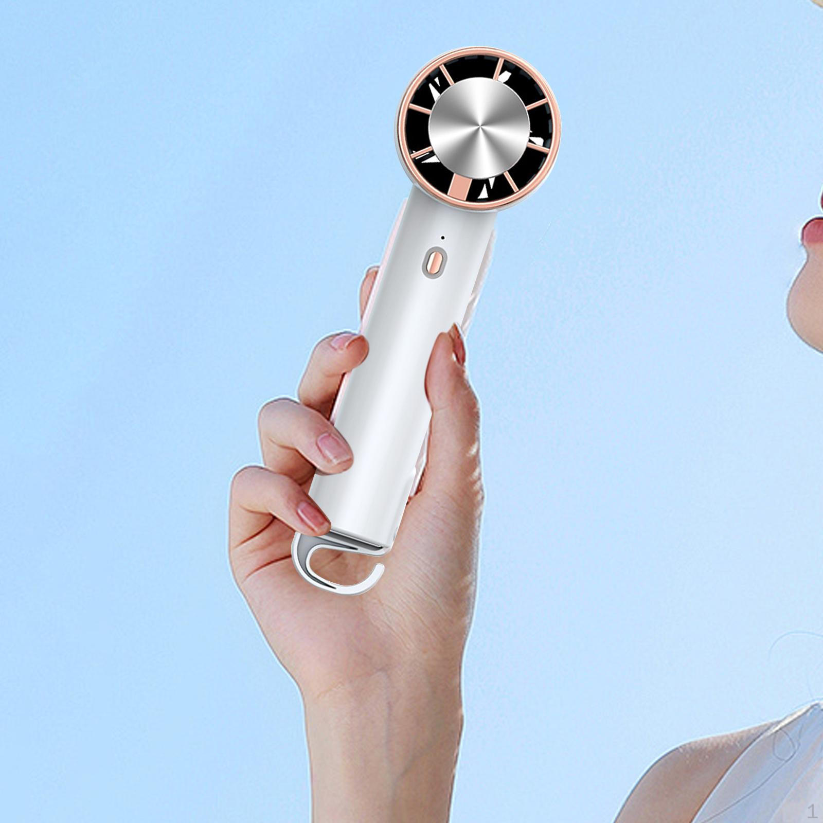 

Air Conditioner Fan Cooling Modern Practical 3 Winds Adjustable Small Personal Tabletop білий