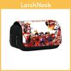Trousse à crayons double couche One Piece en nylon pour étudiants et rangement de papeterie